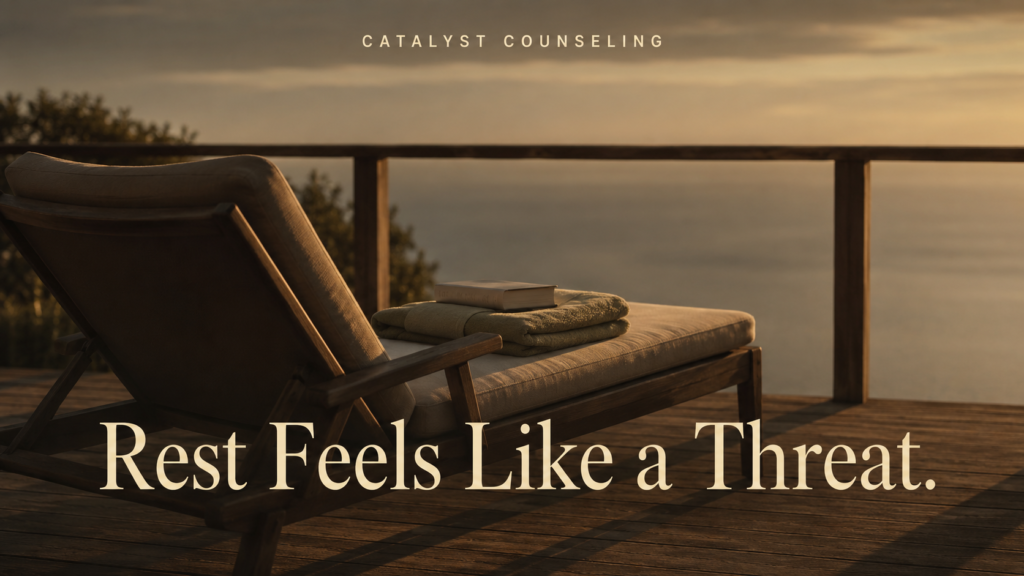 Why rest feels uncomfortable - person sitting peacefully outdoors
